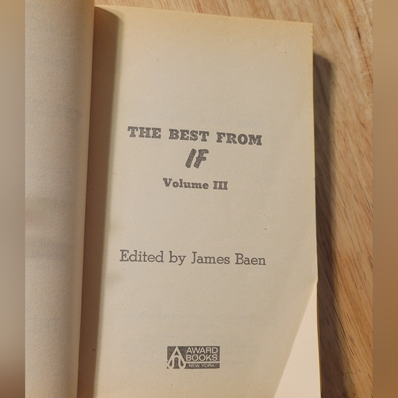 JAMES BAEN  IF EDITED, book VOLUME III THE HUGO- AWARD WINNING MAGAZINE,1976 - Picture 4 of 8